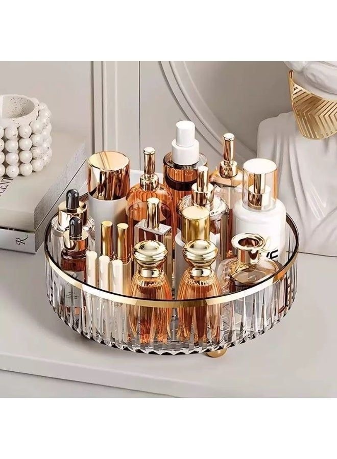 360 Degree Full Rotatable Storage Rack Organizer Stand, Clear Multi-Scene Holder for Kitchen and Bathroom - Image 2