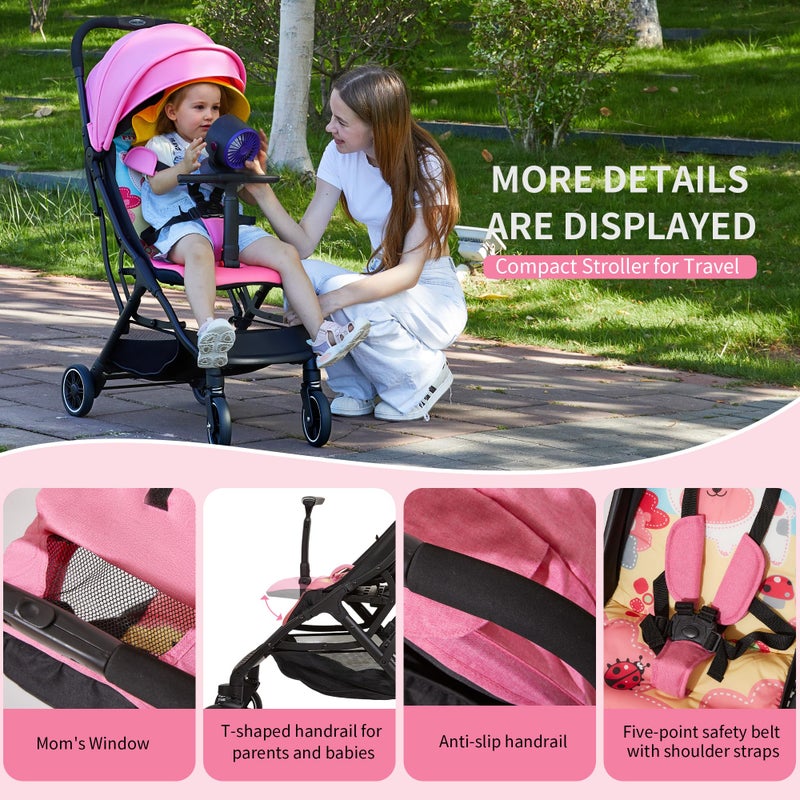 Cool Kids Travel Stroller, Lightweight Baby Stroller with Automatic Folding Function Suitable for Walking Shopping and Amusement Parks - Image 3