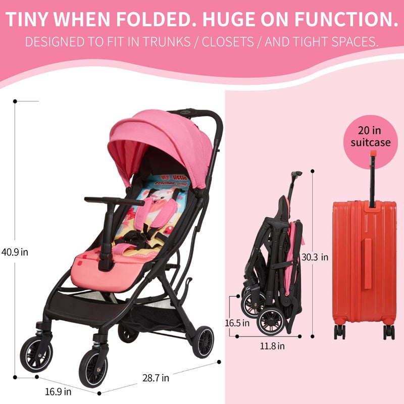 Cool Kids Travel Stroller, Lightweight Baby Stroller with Automatic Folding Function Suitable for Walking Shopping and Amusement Parks - Image 4