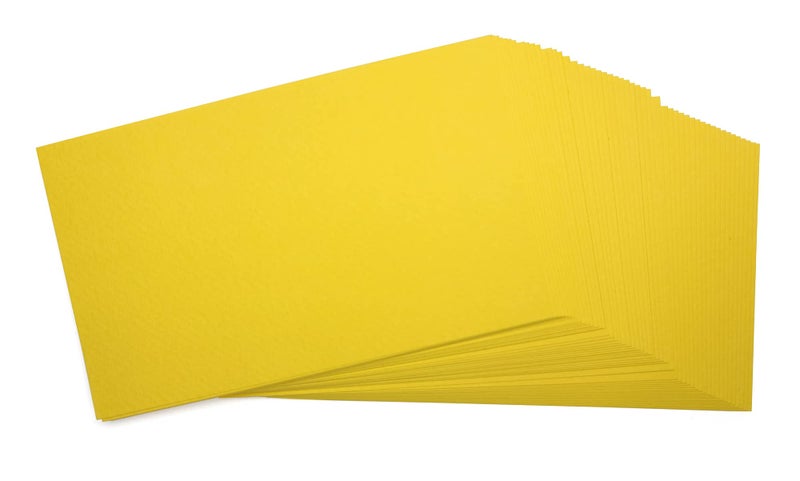 PPAPPAPPIYO 50 Pack 3x5 Colored Index Cards, 180gsm Premium Textured Blank Flash Cards, Heavyweight Cardstock for Study, Recipes, and DIY Crafts (yellow) - Image 4