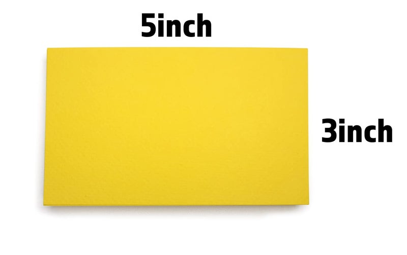 PPAPPAPPIYO 50 Pack 3x5 Colored Index Cards, 180gsm Premium Textured Blank Flash Cards, Heavyweight Cardstock for Study, Recipes, and DIY Crafts (yellow) - Image 2
