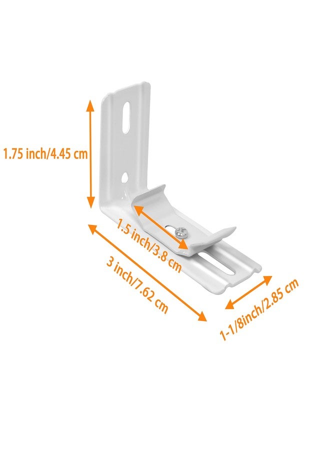 AuRiver 6 pcs Vertical Blind L Bracket Vertical Blind Bracket Clips 3 inch Length for Vertical Blinds with Headrail Width 1-1/2"(38mm) Bracket Clips Outside Mounting - Image 2