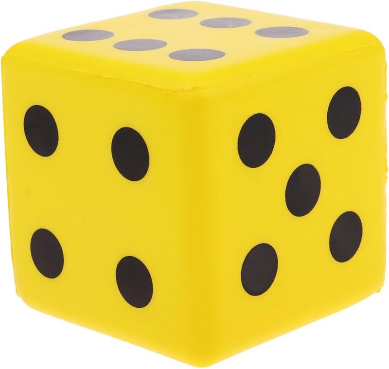 klarako Sponge Dice, Foam Dice Playing Spot Dice Large Dice  Yellow - Image 2