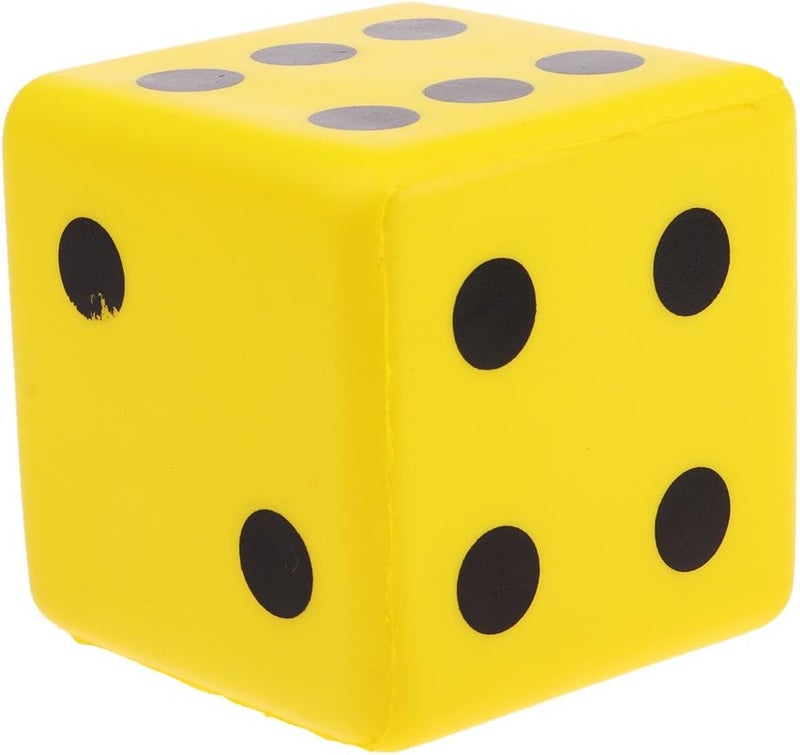 klarako Sponge Dice, Foam Dice Playing Spot Dice Large Dice  Yellow - Image 1