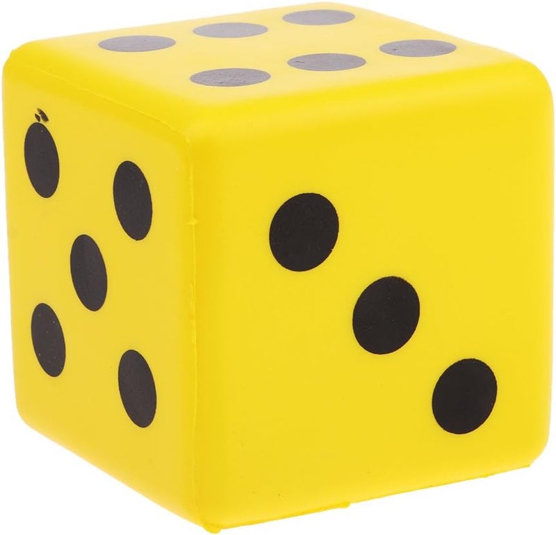 klarako Sponge Dice, Foam Dice Playing Spot Dice Large Dice  Yellow - Image 3