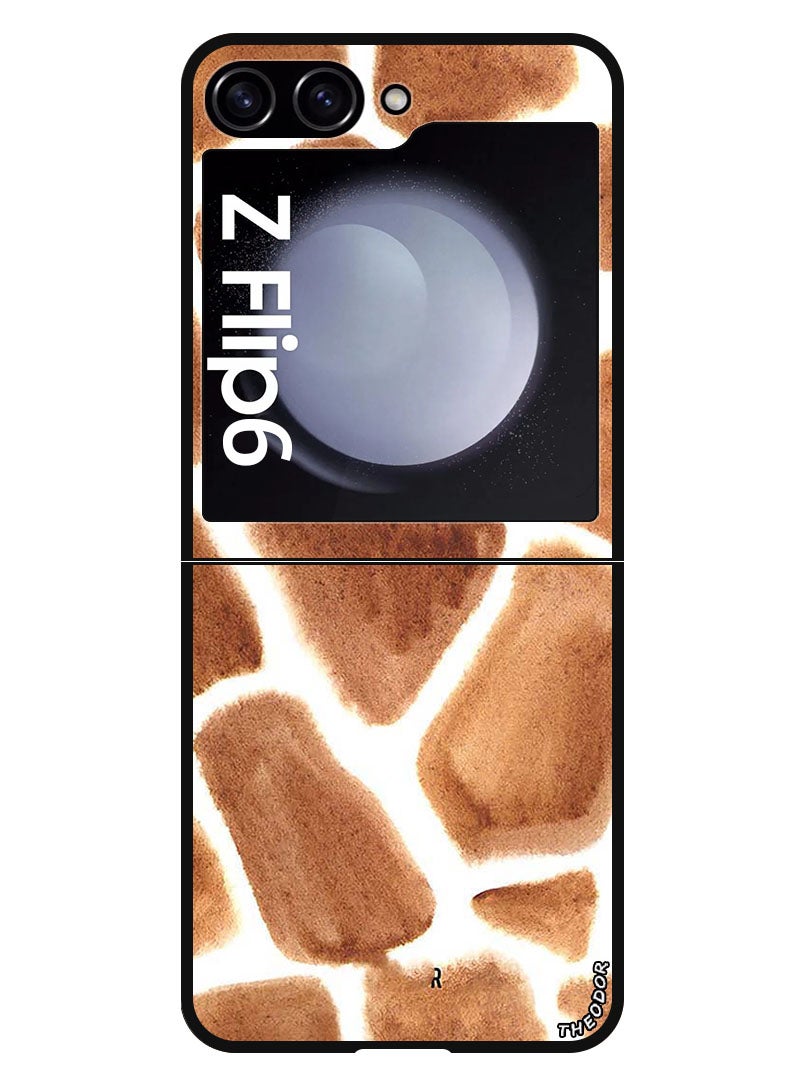 Theodor Protective Case Anti Scratch Shock Proof Bumper Cover For Samsung Galaxy Z Flip 6 Stamp Mud Texture - Image 1