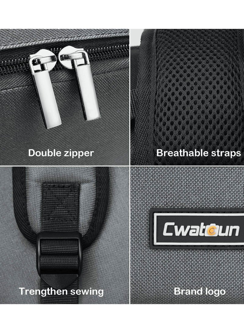 Camera Backpack, Waterproof Photo Backpack, Professional Camera Bag for DSLR/SLR, Compatible with Sony Canon Nikon Camera and Lens Tripod Accessories, Small Compact Lightweight (Grey) - Image 4