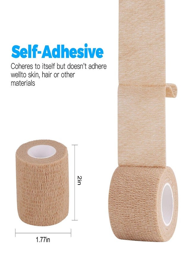 Sanfire Bandage Wrap 16 Pack 2”x 5 Yards Self Adherent Wrap Breathable Self Adhesive Bandage Wrap Rolls Cohesive Bandage Athletic Elastic First Aid Tape for Stretch Athletic, Ankle Sprains, Swelling, Sports - Image 2