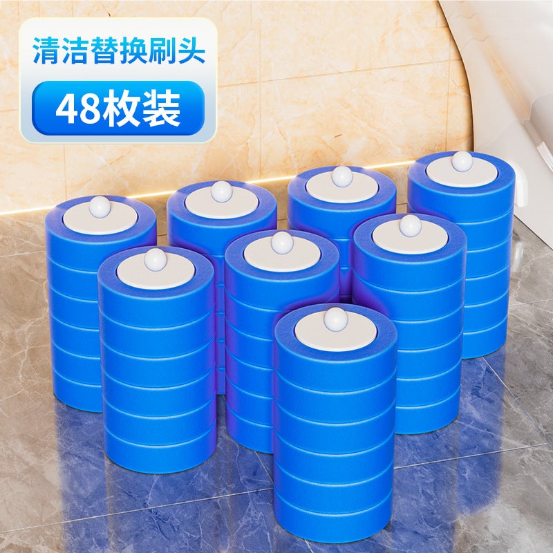 Platinum Disposable Toilet Brush Household No-Dead-Corner Toilet Brush Replacement Head Set Wall-Mounted Bathroom Cleaning  Brush - Image 1