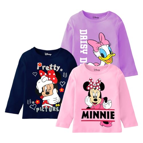 Kuchipoo © Disney Girls Regular Fit Full Sleeves Cotton T-Shirts (DKUC-TSHRT-481, 2-3 Years, Multi-Colored) - Image 1