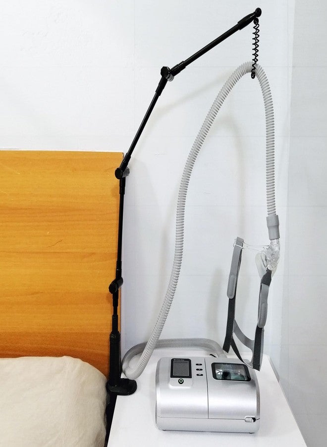 WAHAH حامل خرطوم CPAP القابل للطي من WAHAH المصنوع من الألمنيوم وملحقاته - متعدد الاستخدامات، قابل للتعديل وآمن. تجنب تشابك خراطيم CPAP وملحقات CPAP. - Image 3