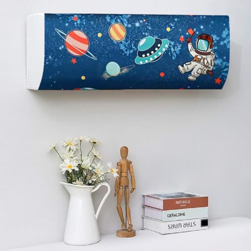 STUTI WORLD Air Conditioning Dust Cover Folding Designer Ac Cover for Indoor Split Ac 1 ton (91 x 31 x 21 cm ) and 1.5 ton (97 x 31 x 21.5 cm ) new creative Printed (purple, 1.5 ton) - Image 2