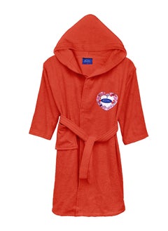 Banotex Children's Bathrobe. Banotex 100% Cotton Super Soft and Fast Water Absorption Hooded Bathrobe for Girls and Boys, Stylish Design and Attractive Graphics SIZE 16YEARS  - Image 1