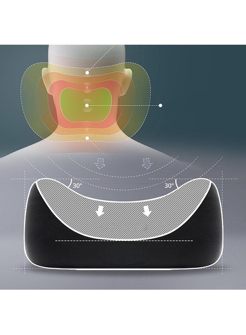 لبونير مجموعة الوسادة الخلفية والرقبة وسادة دعم أسفل الظهر للكرسي ومقاعد السيارة والكرسي المتحرك والألعاب ورئيس المكتب ومسند الرأس الرغوي المحسن لذاكرة الراحة والوسادة الخلفية (أسود) - Image 3