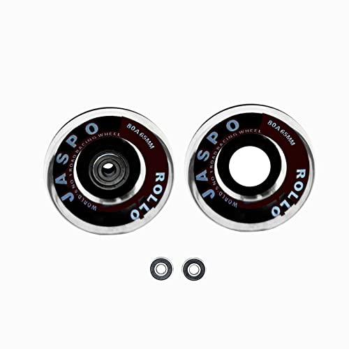 Jaspo Roller/Quad Skate, Inline Wheels With Bearings for Skating and Skateboard - Multipack (Black, 65 mm, Pack of 8) - Image 3