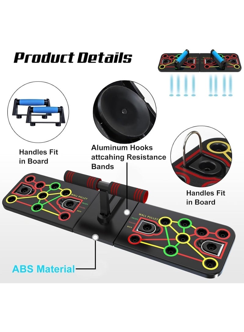 SportQ Push Up Board with Sit Up Stand, Multifunctional Push Up Bar with Resistance Bands, Home Strength Training Equipment, Push Up Handles for Perfect Push-Ups, Home Fitness - Image 4