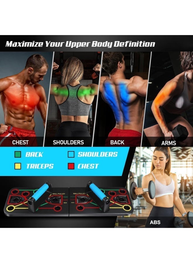SportQ Push Up Board with Sit Up Stand, Multifunctional Push Up Bar with Resistance Bands, Home Strength Training Equipment, Push Up Handles for Perfect Push-Ups, Home Fitness - Image 3