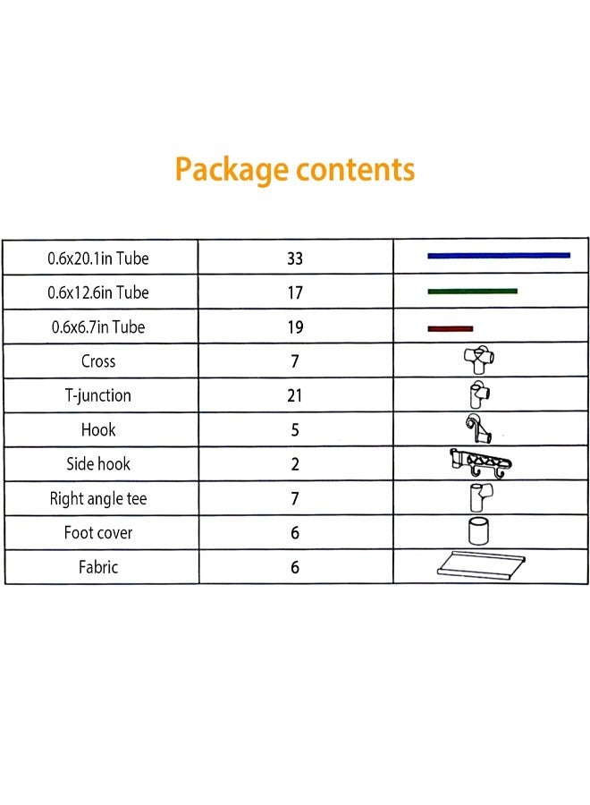 Taimi Metal Clothes Organizer Multi-Functional Portable Wardrobe With Two Sections And Poles For Hanging Clothes Black - Image 2