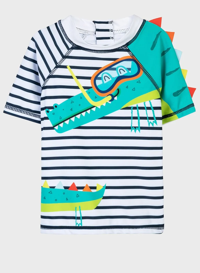 MINOTI Infant Striped Top & Shorts Set