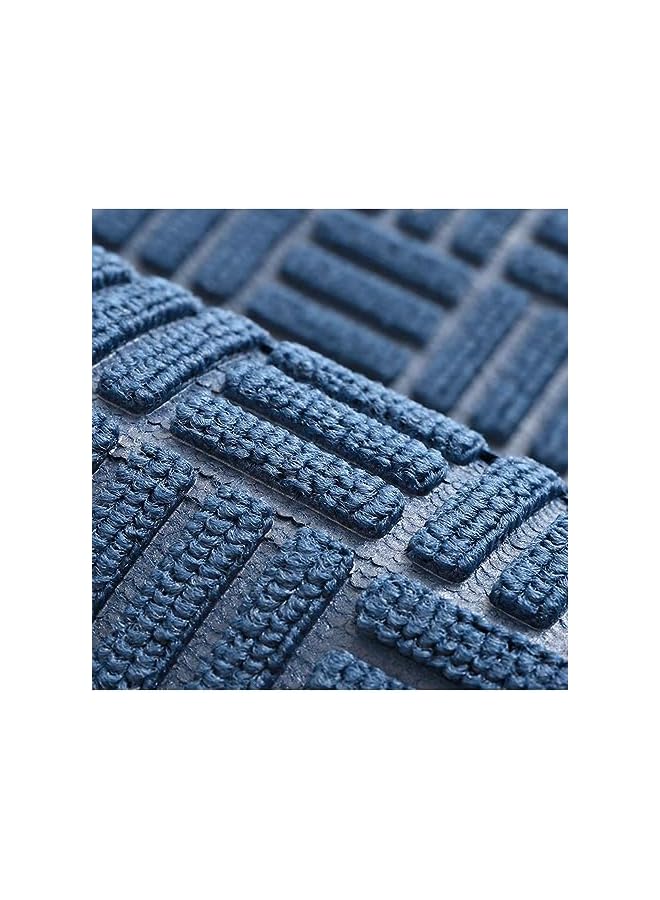 erorex Durable Front Entrance Door Mat, Heavy Duty Outdoor Indoor Doormat Entryway Floor Mat, Non Slip Rubber Backing, Easy Clean Shoe Scraper 17x29.5 Inch (Blue)  - Image 2