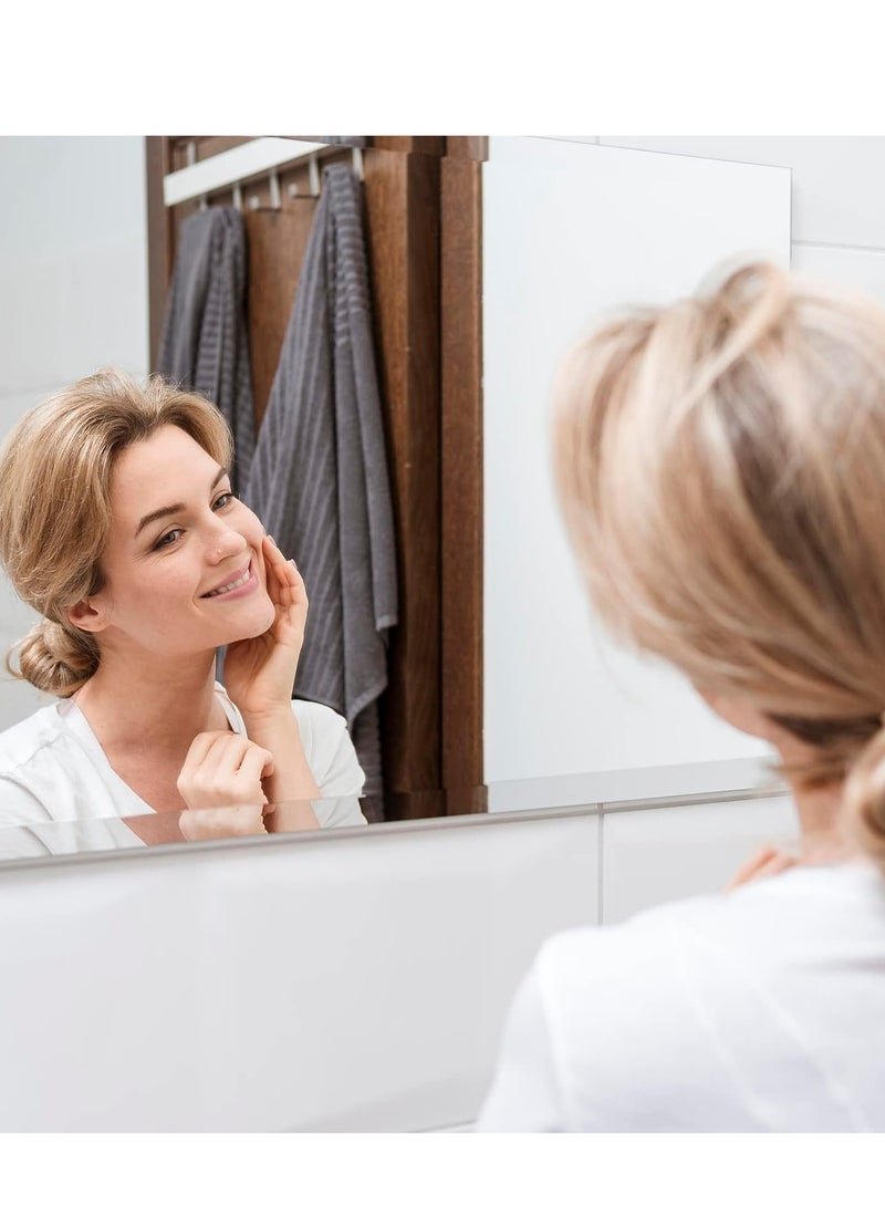 Bathroom Mirror Wall Mounted Vanity Makeup Mirror Full Length Mirror Rectangular Frameless Mirror Explosion-Proof Mirror for Bedrooms Living Rooms Hotels(70*90CM) - Image 4