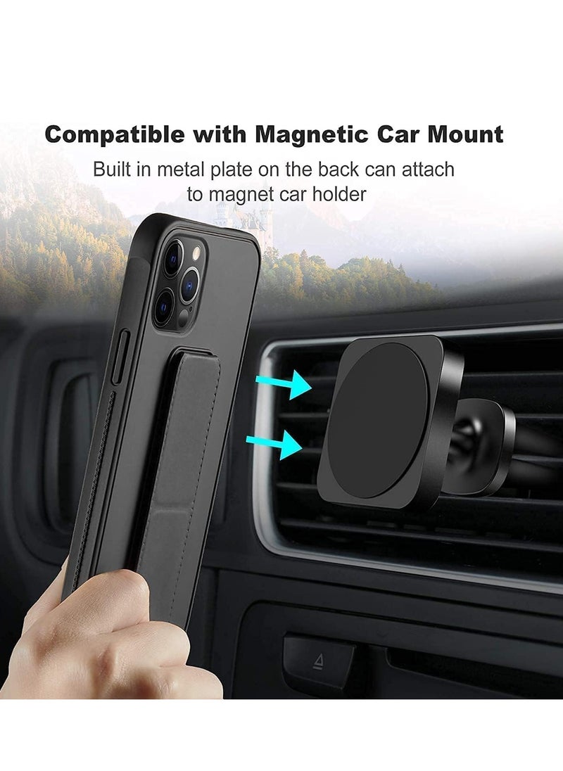 LNKOO Protective Cover with Back Strap Grip Stand for iPhone 13 Pro Max Deep purple  - Image 3