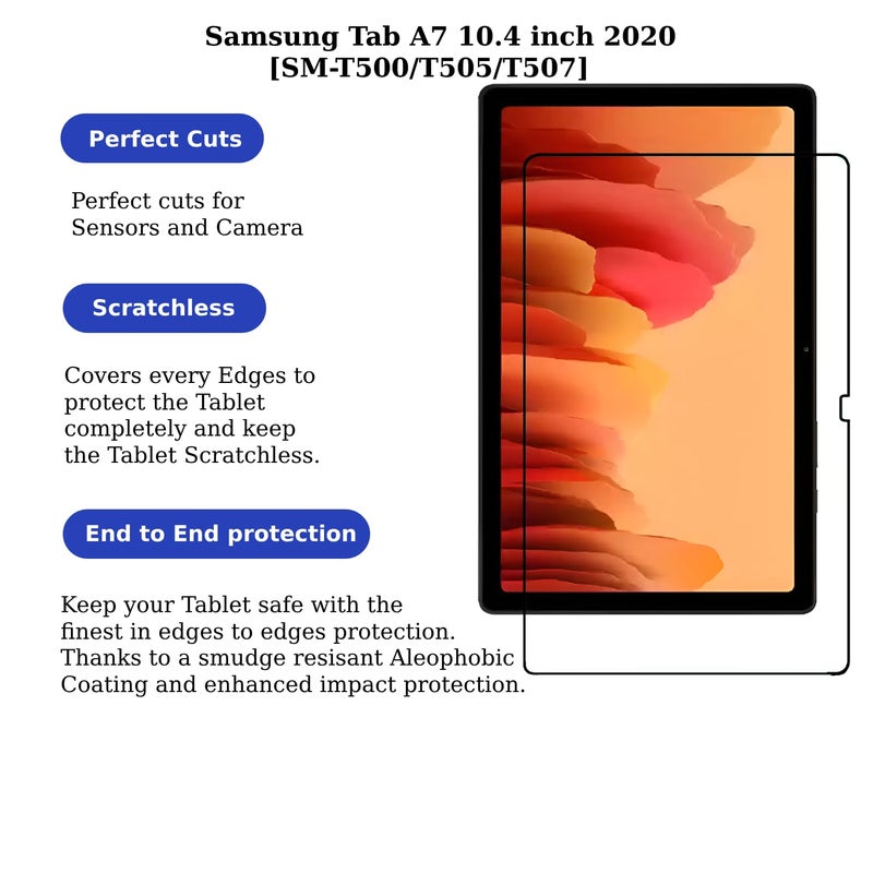 SPCORE Premium Tempered Glass Screen Protector for Samsung Tab A7 10.4 inch 2020 [SM-T500/T505/T507] [Anti-Scratch] & [Smudge Proof] - Image 2
