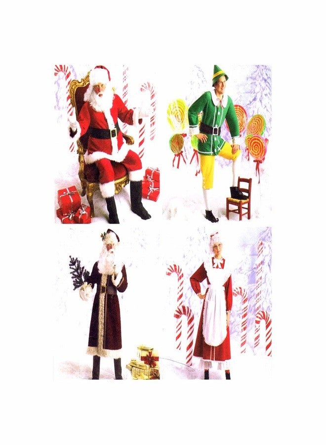 Simplicity 2542 Santa, Elf and Mrs. Santa Sewing Pattern for Adults Christmas Costume by Wrights, Sizes XS-M - Image 1