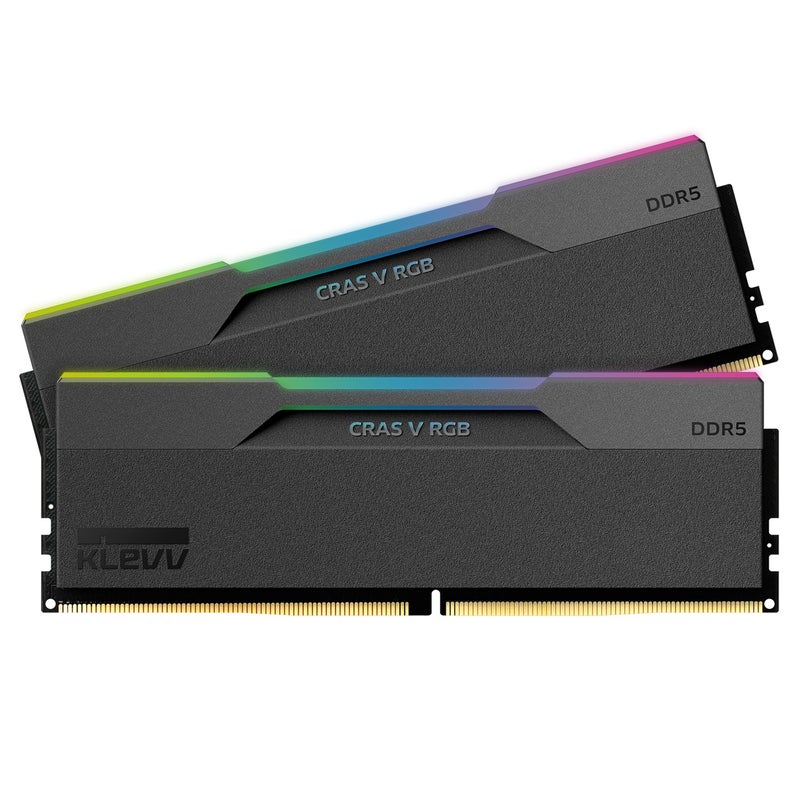 KLEVV CRAS V RGB DDR5 64GB (2x32GB) 6000MHz CL30 A-DIE 1.35V Gaming Desktop Ram Memory SK Hynix Chip XMP 3.0 / AMD Expo Ready - Black (KD5BGUA80-60A300G) - Image 1