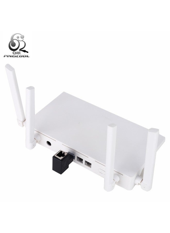 Network Connector Rj45 Adapter 90 Degree Rj45 Connector Network Straight-Through Head Network Crystal Head Lower Bend Adapter-Color:Shrapnel On Top  - Image 3