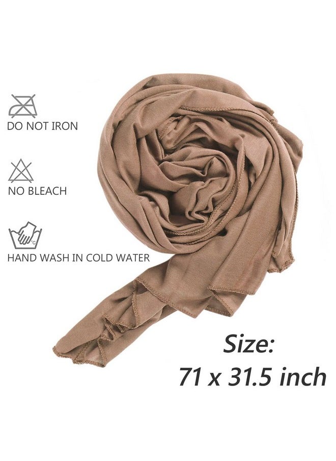 Xtrend - 1 Piece Head Wrap Stretch African Turban For Women Fashion Headwear Extra Long Hair Scarf Caps Bohemian Headwraps Soft Breathable Turbans Tie (Camel) - Image 1