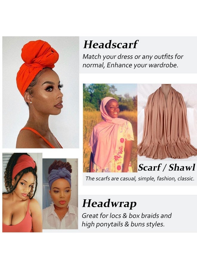 Xtrend - 1 Piece Head Wrap Stretch African Turban For Women Fashion Headwear Extra Long Hair Scarf Caps Bohemian Headwraps Soft Breathable Turbans Tie (Camel) - Image 1