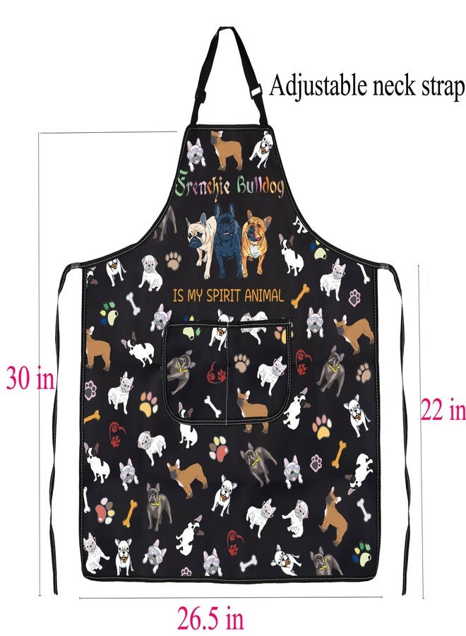 BNQL French Bulldog Apron with Pockets French Bulldog Gifts French Bulldog Is My Spirit Animal French Bulldog Cooking Apron - Image 2