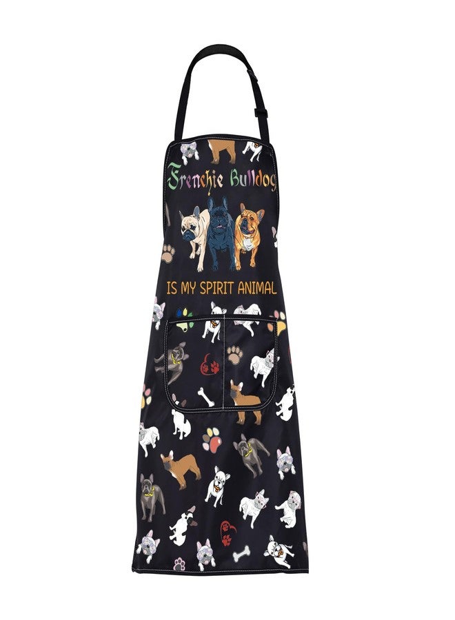 BNQL French Bulldog Apron with Pockets French Bulldog Gifts French Bulldog Is My Spirit Animal French Bulldog Cooking Apron - Image 1