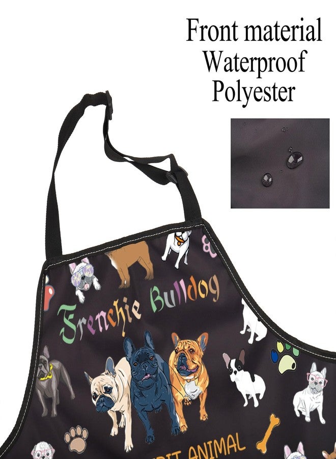 BNQL French Bulldog Apron with Pockets French Bulldog Gifts French Bulldog Is My Spirit Animal French Bulldog Cooking Apron - Image 3