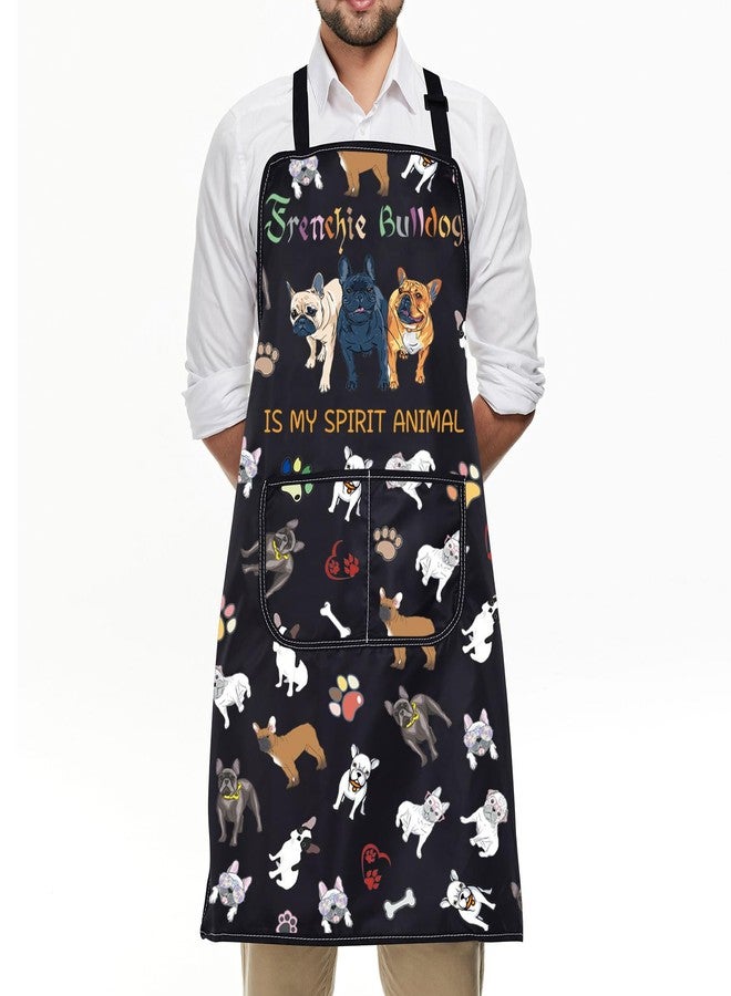 BNQL French Bulldog Apron with Pockets French Bulldog Gifts French Bulldog Is My Spirit Animal French Bulldog Cooking Apron - Image 4