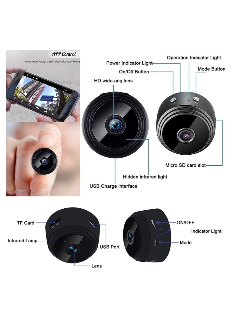 ELTRAZONE - Compact WiFi Hidden Cameras - Wireless Spy Cameras with Live Video Feed, HD 1080P Home Security, Baby Nanny Cam, Mini Smart Cameras with Night Vision - Image 1