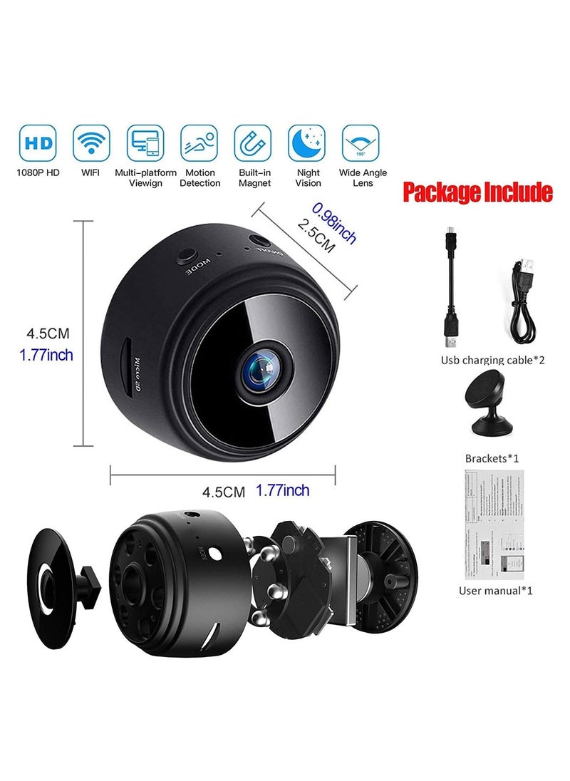 ELTRAZONE - Compact WiFi Hidden Cameras - Wireless Spy Cameras with Live Video Feed, HD 1080P Home Security, Baby Nanny Cam, Mini Smart Cameras with Night Vision - Image 1