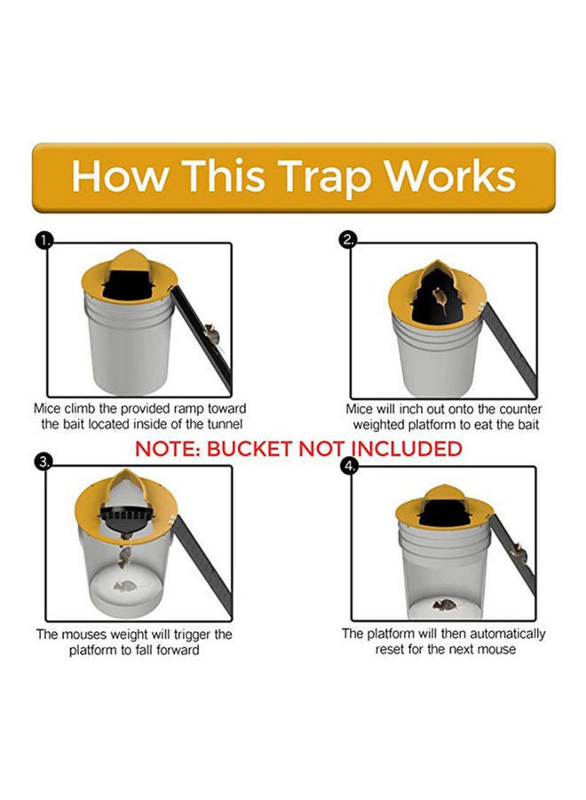 NIBEMINENT Slide Bucket Mouse Trap Walk Yellow/Black  - Image 5