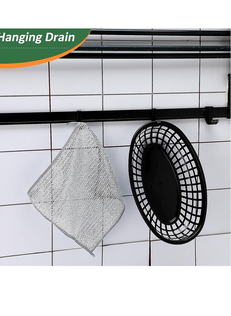 Multi-Purpose Wire Dish Washing Cloth Reusable Dish Cleaning Lint Free Dish Towels for Kitchen 20*20  5 pieces  - Image 4