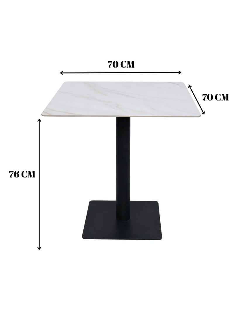 Bourgeois Square Shape Marble Top Metalic Base Cafe Restaurant Table Dining Table - pzsku/ZD9C7BA877AE807D48136Z/45/_/1731930069/2c9d257f-9150-46a1-bc56-23eefcc24ae6