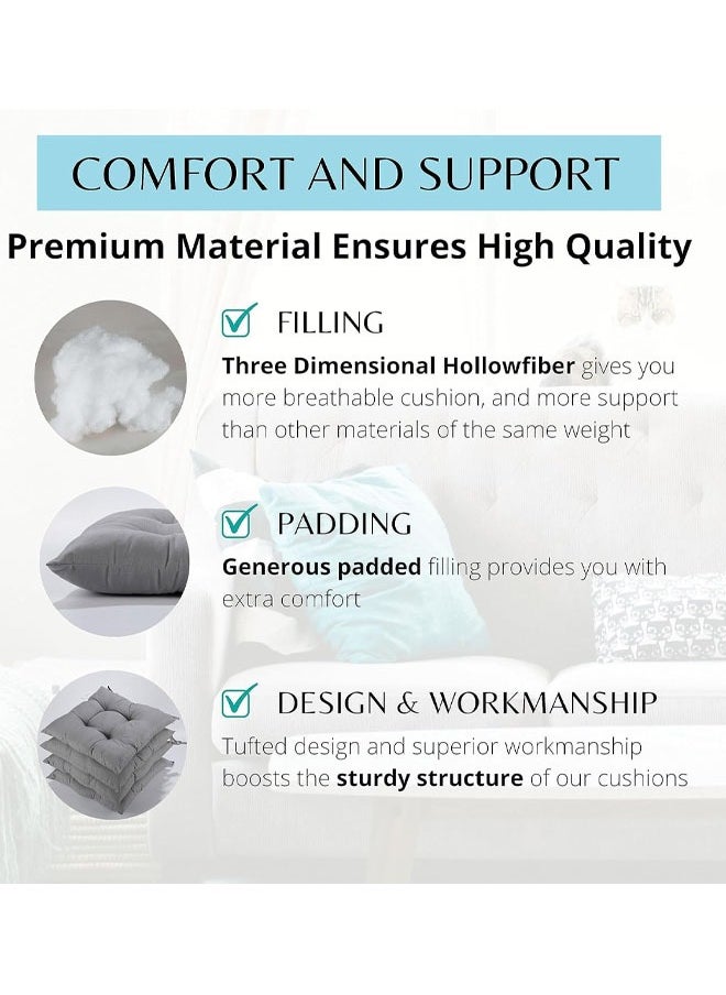 Optico Thicken Chair Cushion, Solid Chair Seat Cushion Chair Pad Pillow Seat Soft Tatami Floor Cushion Square Floor Chair Seat Pads Pillows Meditation Pillow Solid Thicken Cushion Corduroy Tatami Floor Cushion Reading Cushion Pad  - Image 3