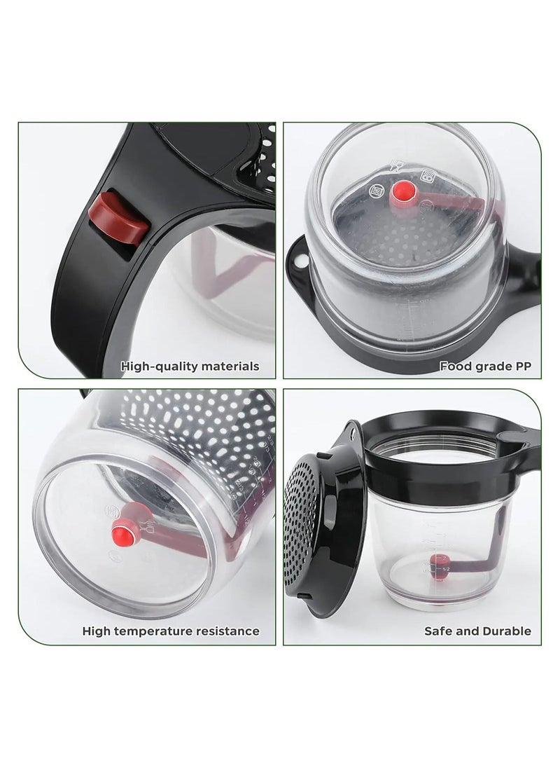 SYOSI - Fat Separator With Bottom Release - 1L Grease Separator Cup Fat Skimmer For Cooking, Measuring Cup Healthier Gravy, Soup, Stock And Oil Separator - Image 1