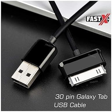 FASTX USB Data Cable Fast Sync Charger for Samsung Galaxy Tab 2 10.1 P5100 P3100 Tablet Black 30 Pin Connector Speed Transfer Mobile Charging Cord Android Device Accessory Durable - Image 3