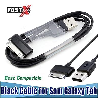 FASTX USB Data Cable Fast Sync Charger for Samsung Galaxy Tab 2 10.1 P5100 P3100 Tablet Black 30 Pin Connector Speed Transfer Mobile Charging Cord Android Device Accessory Durable - Image 5