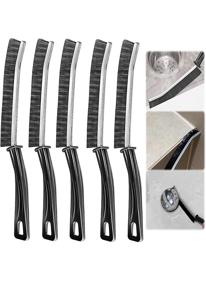 promass Gap Cleaning Brush, 5pcs Multifunctional Gap Brush Crevice Cleaning Brush Tool, Bathroom Gap Brush, Grout Cleaner Brush Hard Bristle Crevice Cleaning Brush for Bathroom Kitchen, Sink, Gap - Image 1