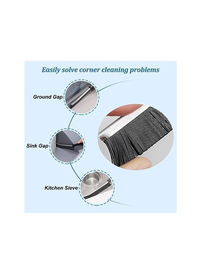 promass Gap Cleaning Brush, 5pcs Multifunctional Gap Brush Crevice Cleaning Brush Tool, Bathroom Gap Brush, Grout Cleaner Brush Hard Bristle Crevice Cleaning Brush for Bathroom Kitchen, Sink, Gap - Image 4