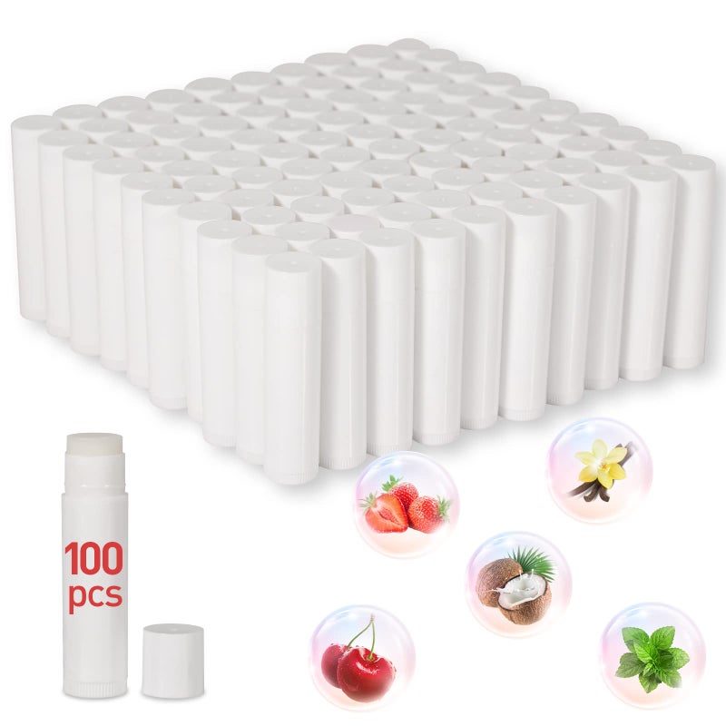 DMSKY 100-Pack Lip Balm Bulk 5 Flavors with Vitamin E and 100% Coconut Oil, Lip Care Product, Moisturizing Lip Balm for dry cracked lips - Image 1