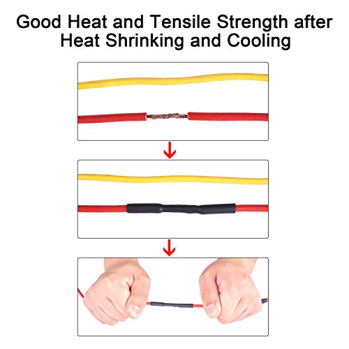 XHF 205 PCS Length 3.5" White 3:1 Waterproof Automotive Electrical Heat Shrink Tubing Assortment Kit Large Size Marine Grade Adhesive Lined Tube, Insulation Sealing - Image 5