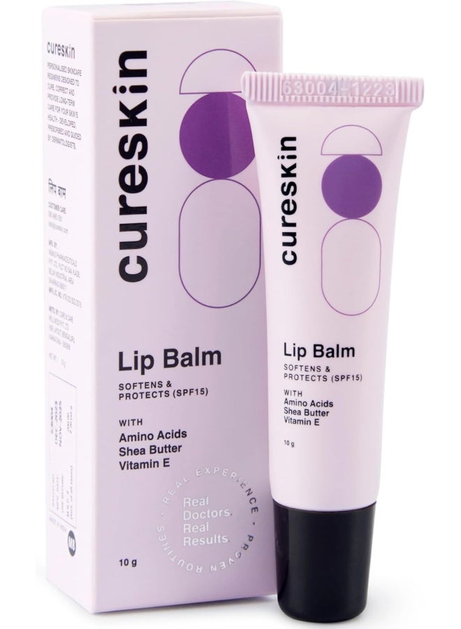 Cureskin بلسم شفاه مع SPF 15، أحماض أمينية، زبدة الشيا وفيتامين E | العناية بالشفاه | بلسم شفاه SPF للنساء والرجال | بلسم تفتيح الشفاه للشفاه الداكنة - Image 2